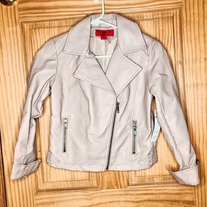 Coffeeshop Kids Pleather Blush Biker Jacket (M)